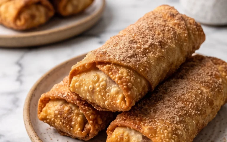 Peach Cobbler Egg Rolls