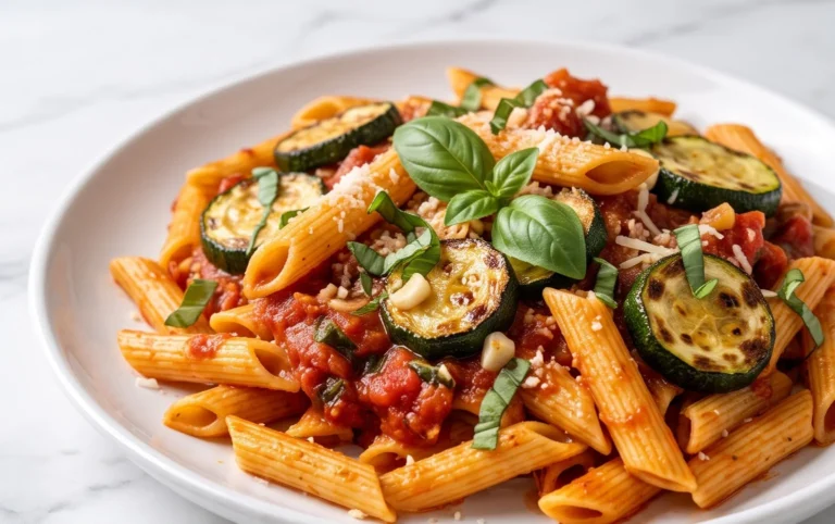 Healthy Tomato Zucchini Pasta