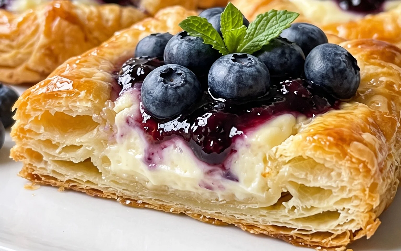Blueberry Cream Cheese Puff Pastry