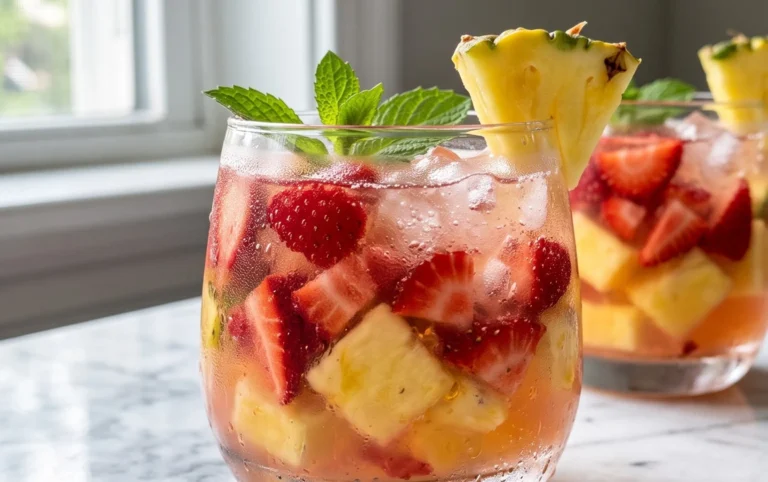 Pineapple Strawberry Agua Fresca