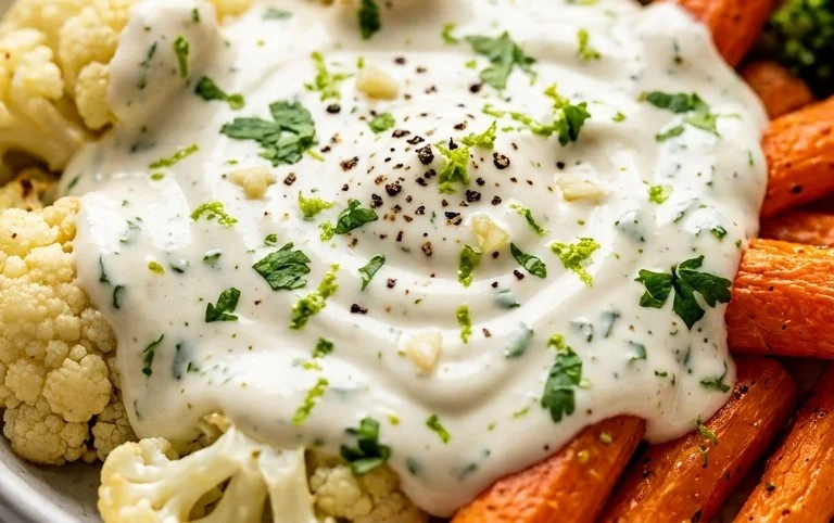 Creamy Garlic Lime Cilantro Sauce