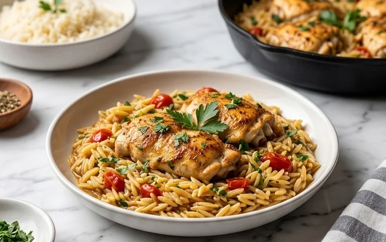 Chicken Orzo (30-Minutes, One-Pan)