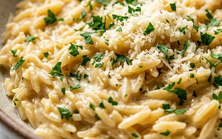 Creamy Garlic Parmesan Orzo