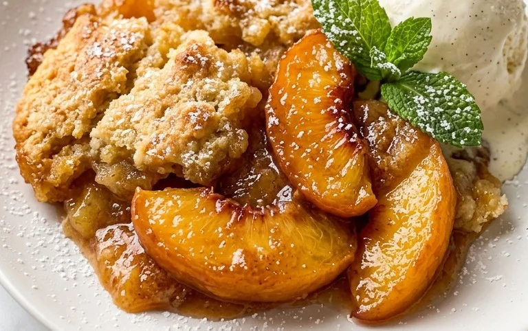 The Easiest Southern Peach Cobbler