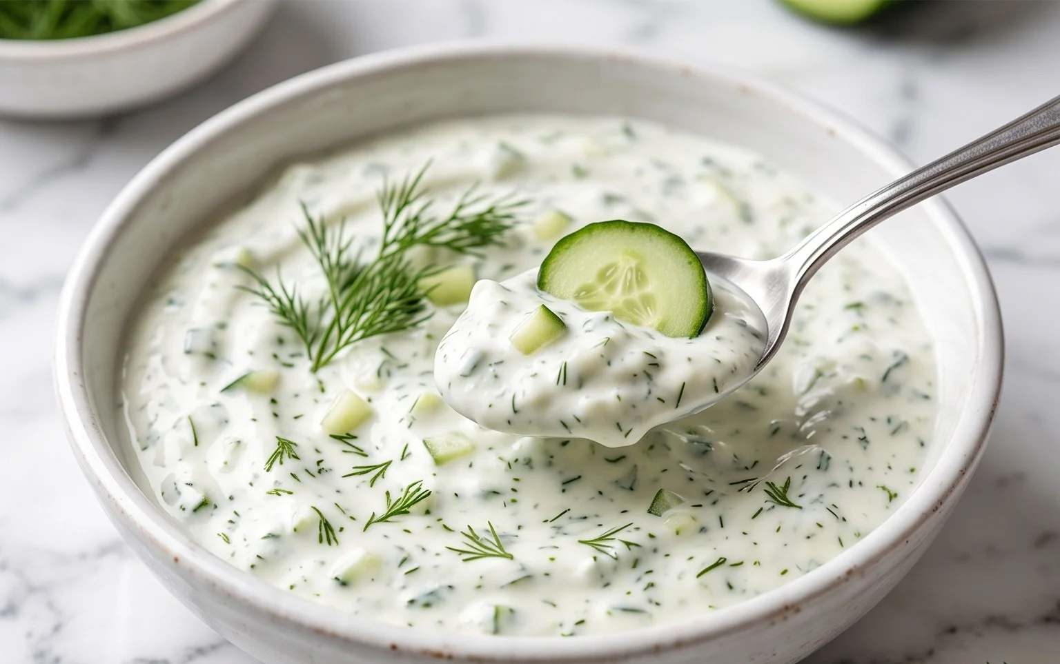 Cucumber Dip with Sour Cream and Dill