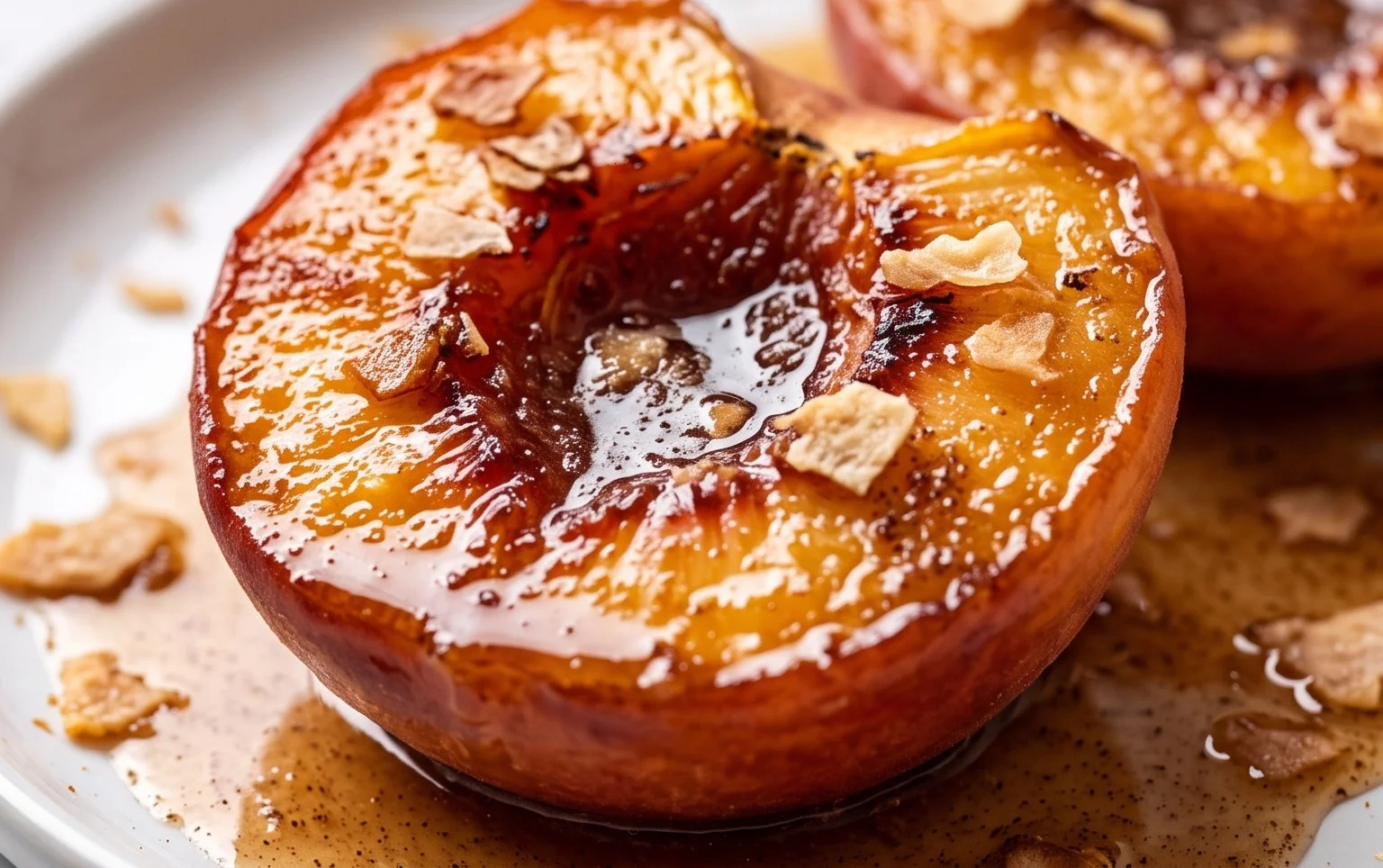 Cinnamon Sugar Baked Peaches