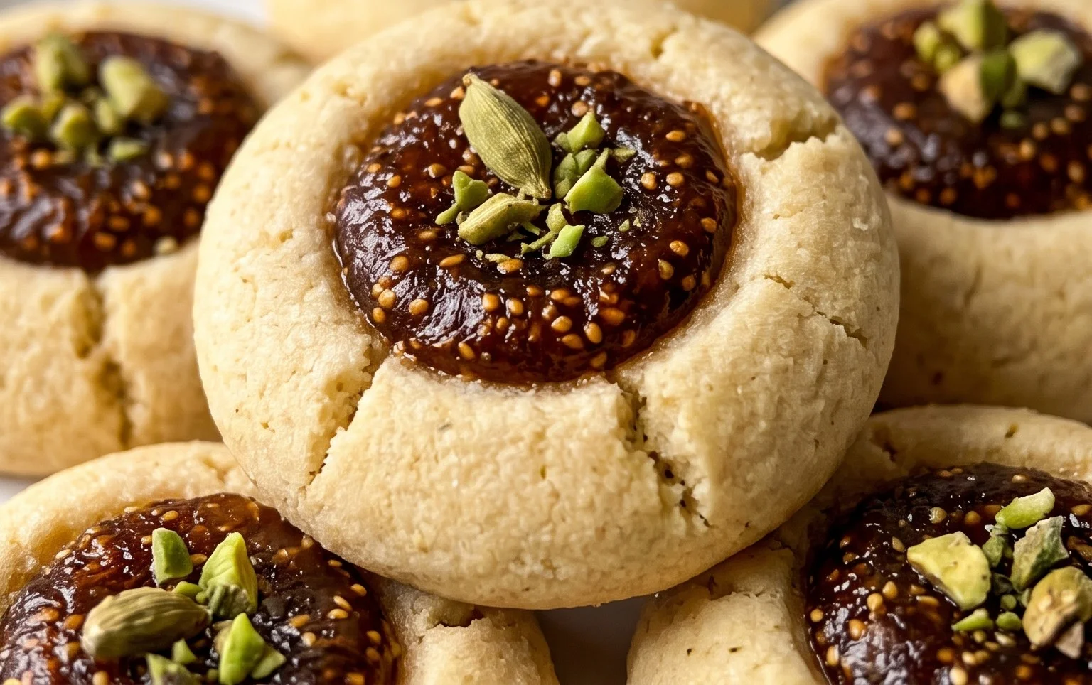 Cardamom Fig Thumbprint Cookies