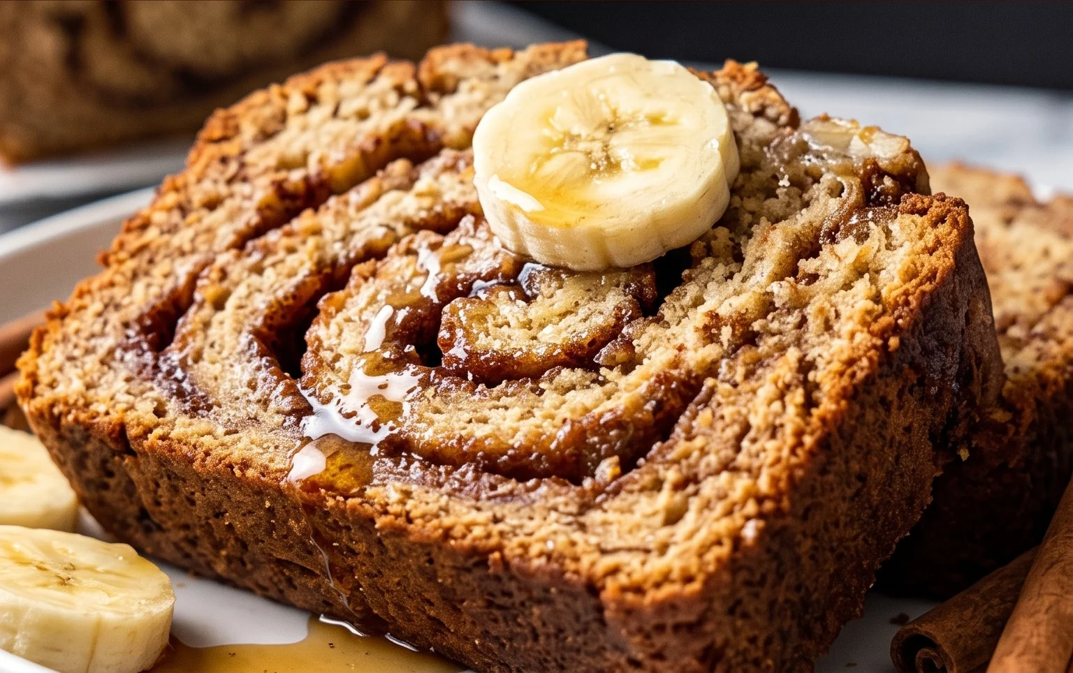 Cinnamon Roll Banana Bread