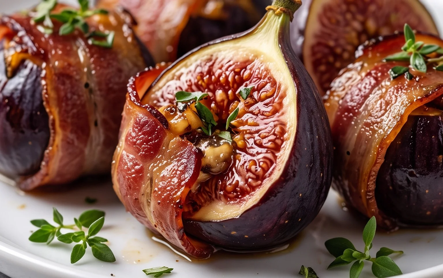 Beef Bacon Wrapped Stuffed Figs