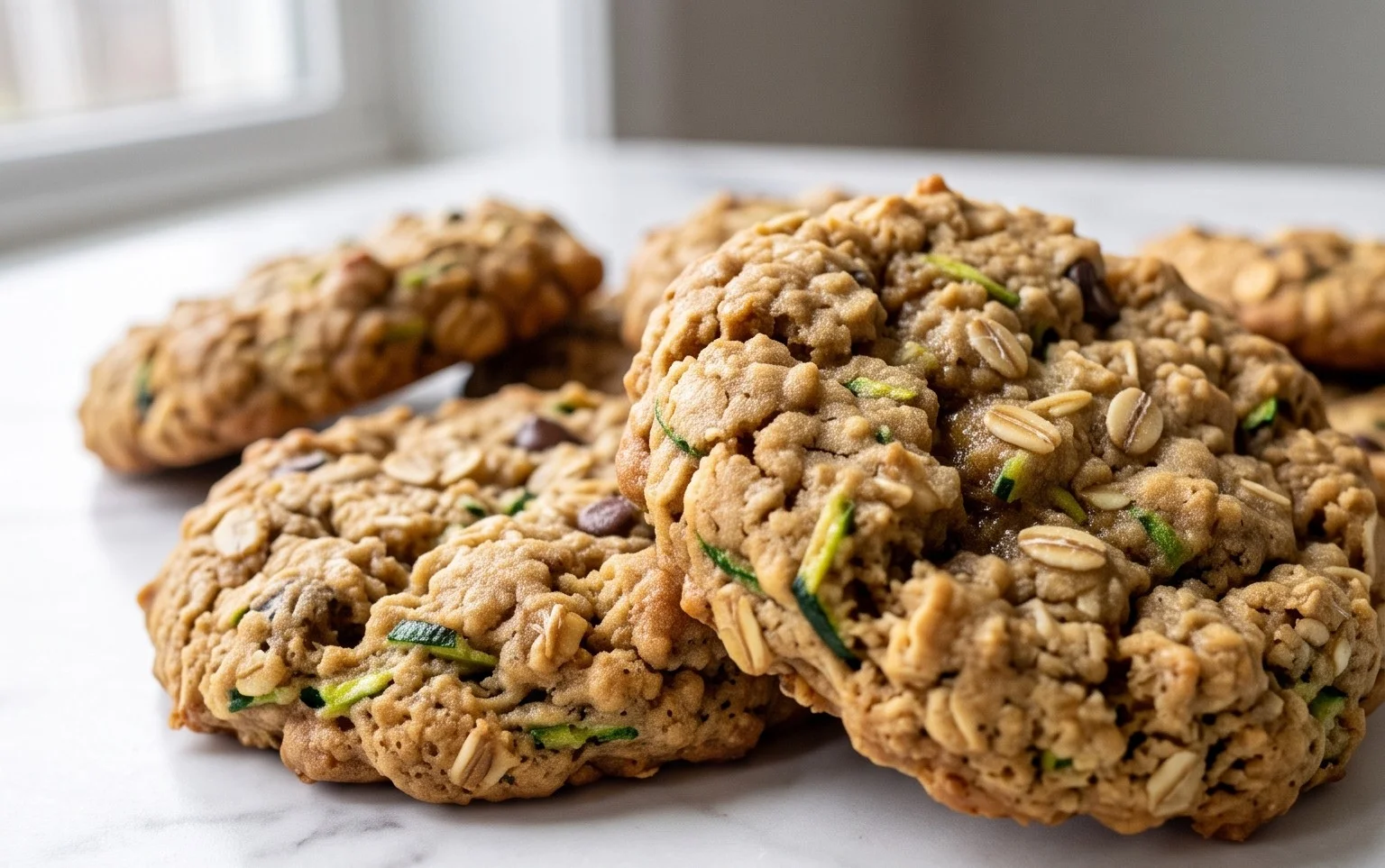 Healthy Zucchini Oatmeal Cookies