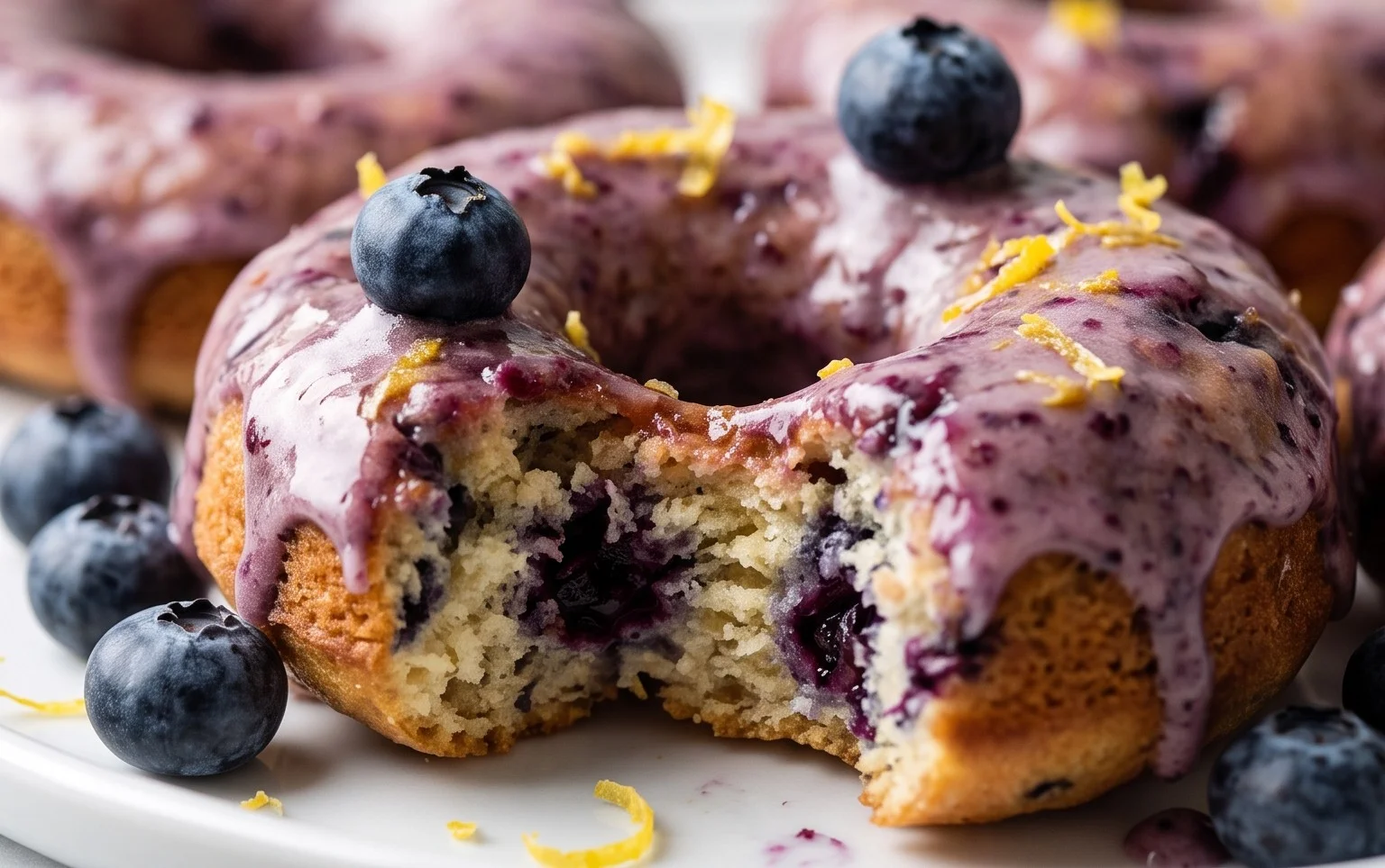 Blueberry Cake Donuts