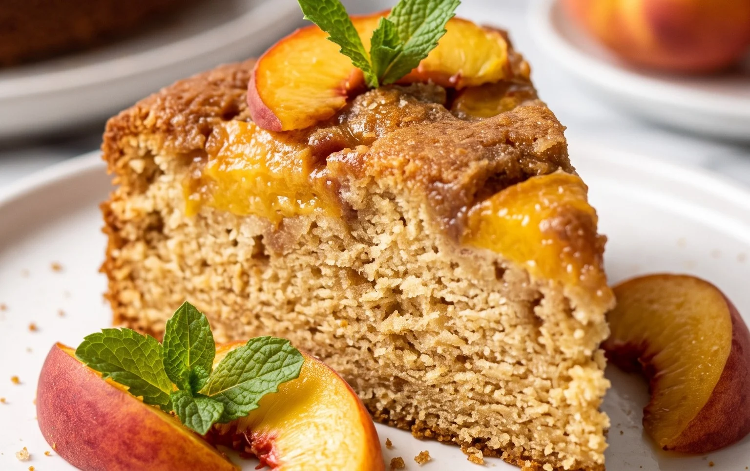Brown Sugar Peach Cake