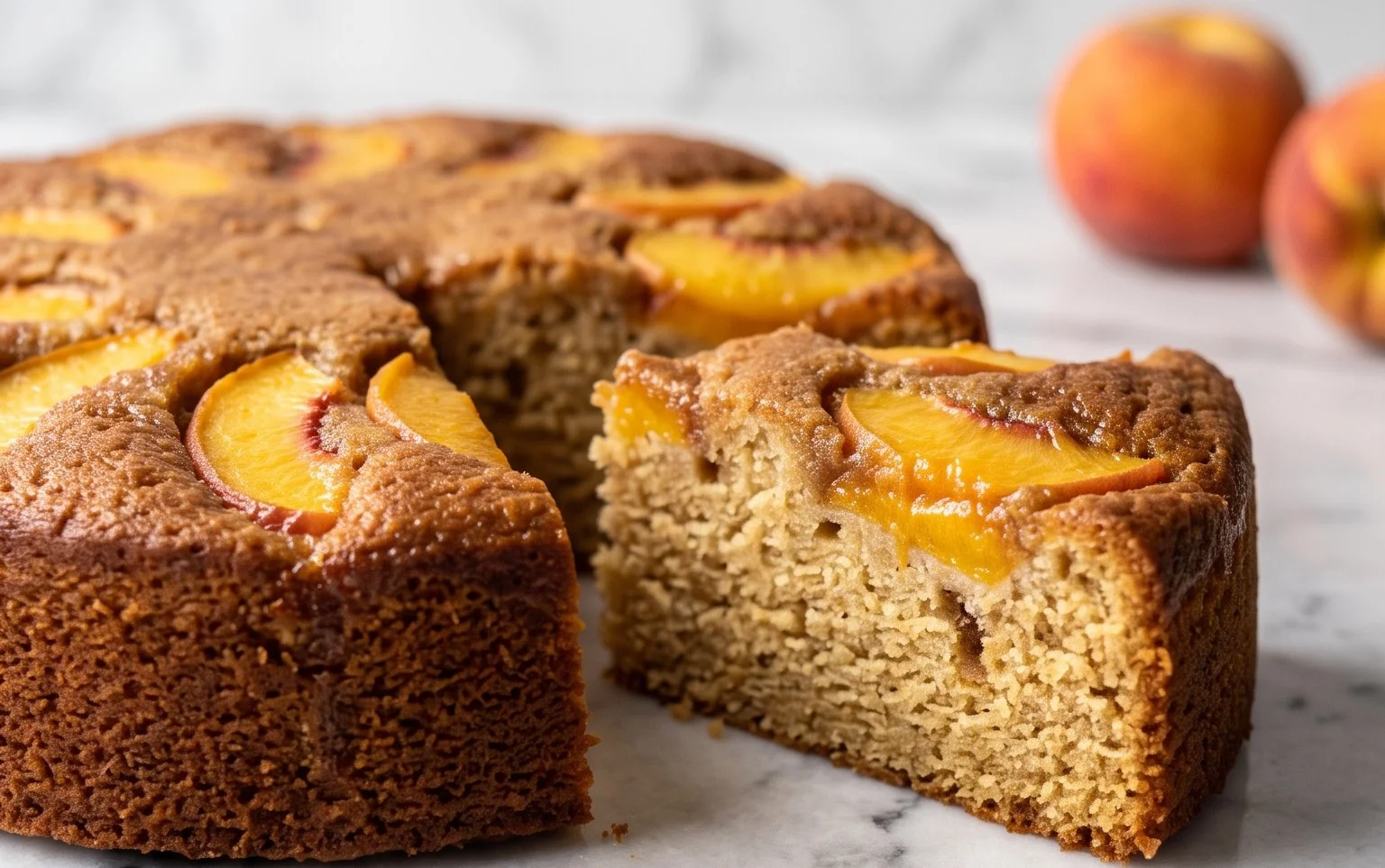 Brown Sugar Peach Cake