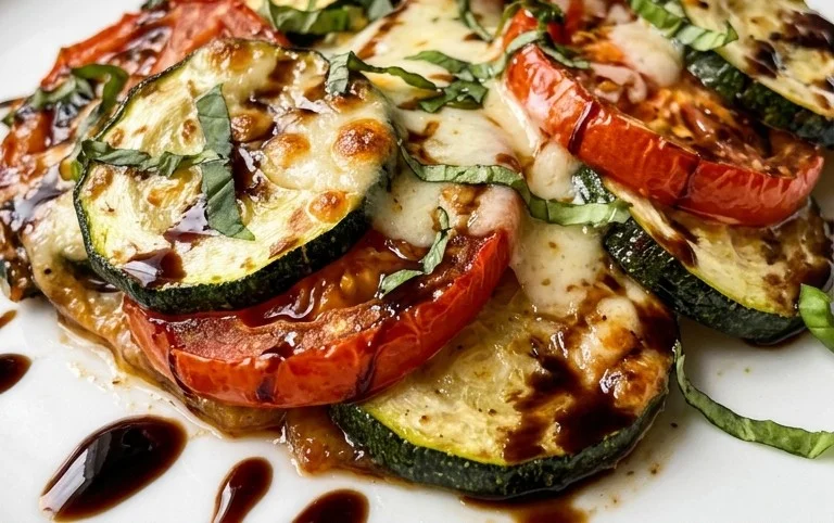Balsamic Zucchini Tomato Bake